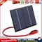 1.5W 12V Solar Cell Polysilicon Flexible DIY Solar Panel Power Bank w/Clip Newly