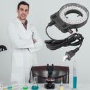 Plastic 56LEDs 35000LM Adjustable Microscope Ring Light Illuminator Lamp Newly