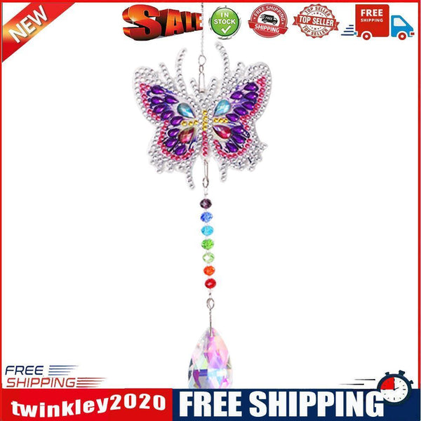 Crystal Diamond Angel Tears Catching Light Hanging Wind Chimes Decor (A)