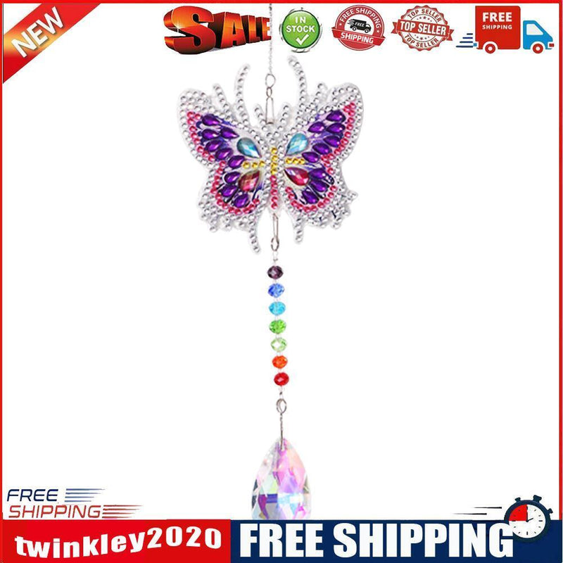 Crystal Diamond Angel Tears Catching Light Hanging Wind Chimes Decor (A)