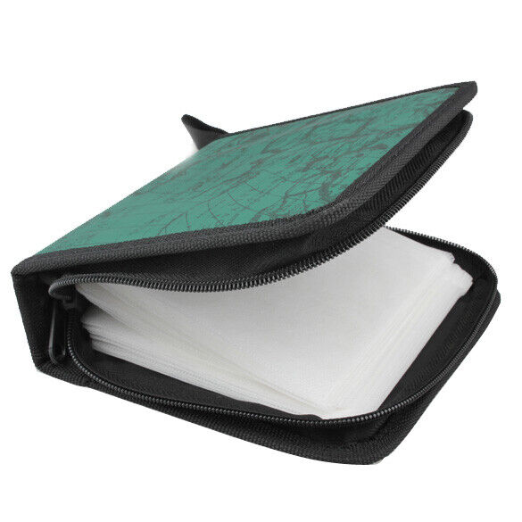 40pcs DVD Capacity World Card Pattern CD DVD Disc Holder Dustproof Carry Case