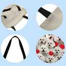 Dog love Printed Shoulder Shopping Bag Casual Large Tote Handbag (40*40cm)