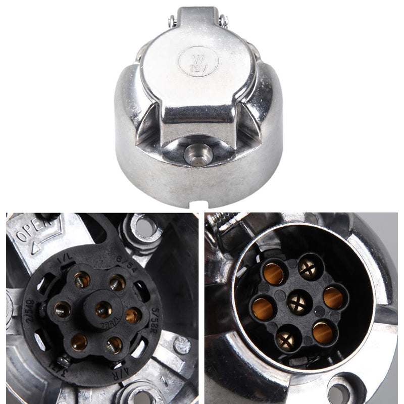 7-Pin Connector Trailer Round Wiring Socket Towbar Towing Car Accrssories Newly