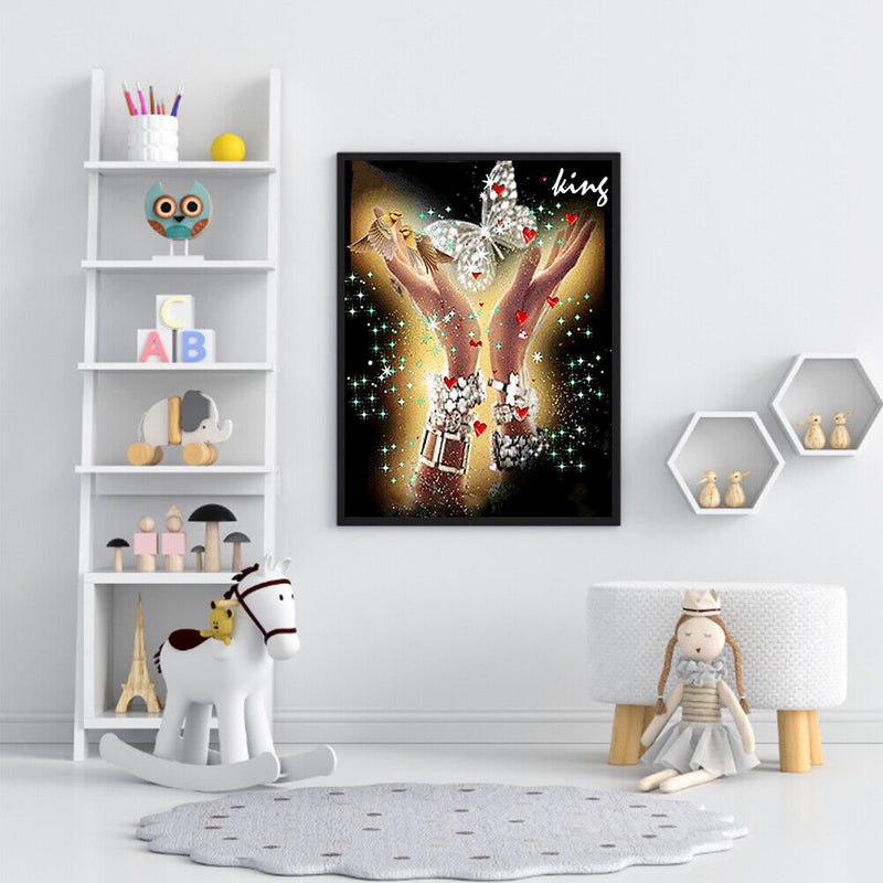 Butterflies Paint By Numbers Kit DIY Frameless Picture On Canvas Craft Art