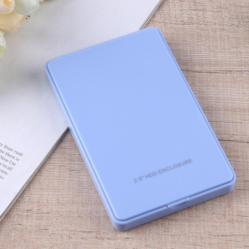 2.5in USB 3.0 SATA 3TB External HDD Hard Disk Drive Enclosure (Light Blue)