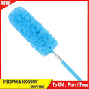 Adjustable Stretch Extend Microfiber Duster Dusting Brush Cleaning (Blue)