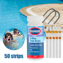 50pcs 3 in 1 Swimming Pool Water Test Strip Chlorine PH Nitrate Test Paper Newly
