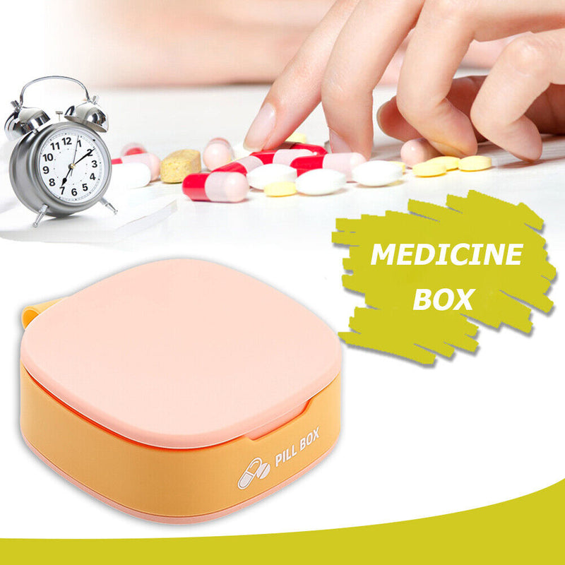 Portable Mini Pill Box Tablet Medicine Dispenser Case Organizer (Yellow)