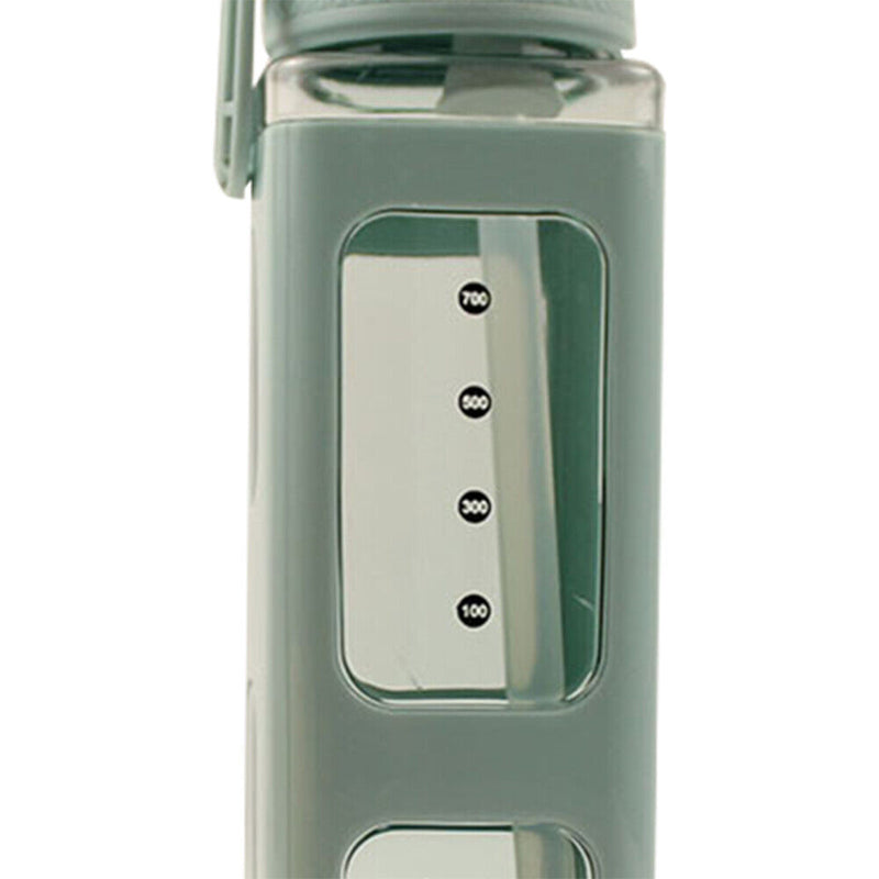 Sports Water Bottle Large Capacity Outdoor Portable Straw Water Cup (Green)