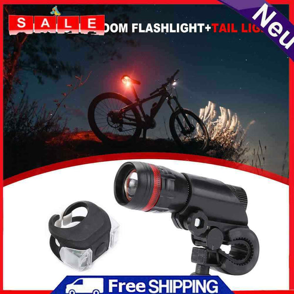 LED Mountain Bike Cycling Safety Warning Light Set Strong Flashlight Bicycle