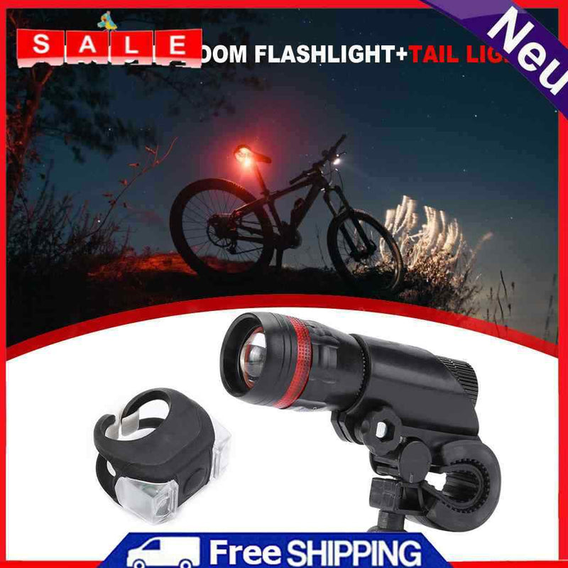 LED Mountain Bike Cycling Safety Warning Light Set Strong Flashlight Bicycle