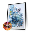 5D Diamond Painting DIY Butterfly flowers Full Round Drill Rhinestone Kit Newly