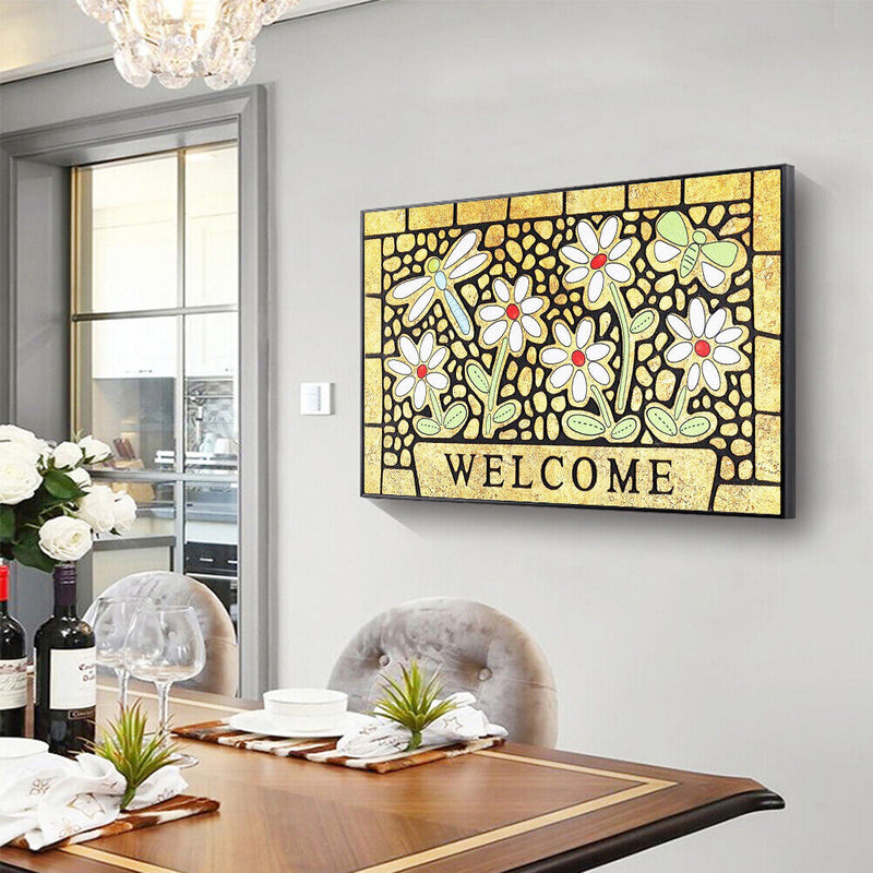 5D DIY Full Round Drill Diamond Paint Dragonfly Flower Mosaic Rhinestone Drawing