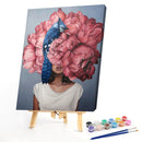 40x50cm Flower Girl Frameless Picture Oil Paint By Numbers Hand Painted Decor