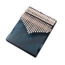 21 Keys Kalimba Musical Instrument Mahogany Wood Thumb Finger Piano (Blue) Newly
