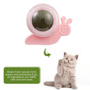Cat Catnip Rotating Ball Cleaning Teeth Molar Interactive Pet Toys (Pink)