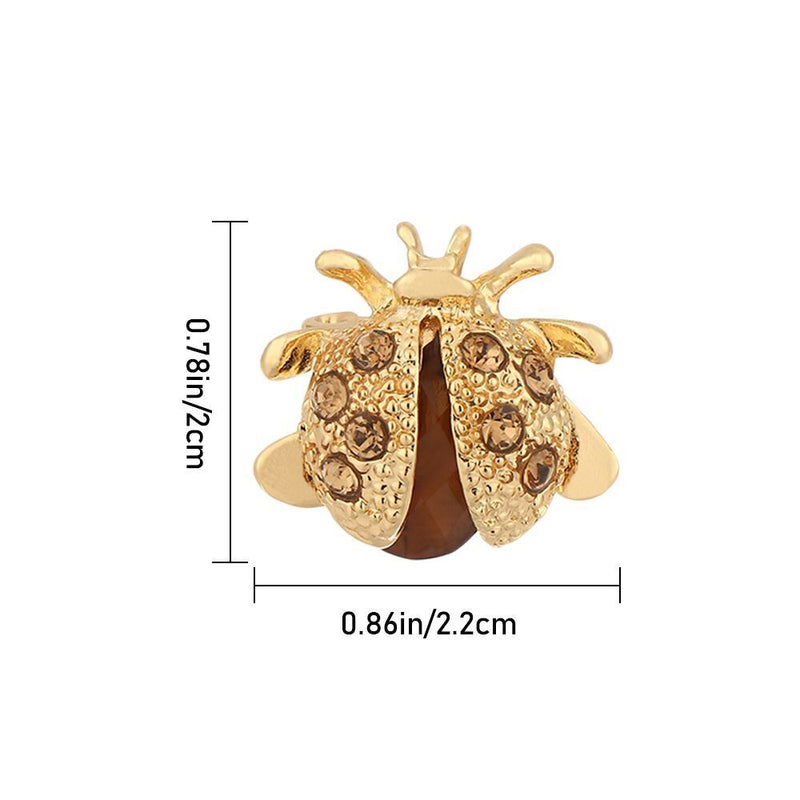 Zircon Decor Ladybug Brooches Insect Brooch Pin Animal Brooch Costume Badge Pin