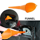 Motorcycle Car Long Mouth Funnel Plastic Refueling Oil Filling Liquid Spout O5V9