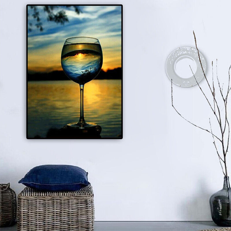 Sunset Wine Cup 5D Diamond Painting Embroidery DIY Cross Stitch Home Decor