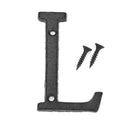 Metal Letters Cast Iron House Sign Doorplate DIY Cafe Wall Decoration (L) Newly
