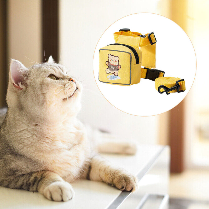 Cat Dog Backpack Printed Chest Strap Harness Traction Rope Dogs Pet Supplie