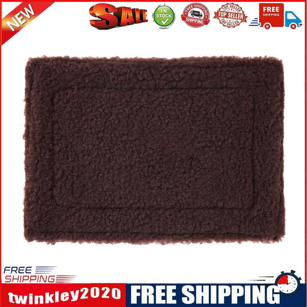 Plush Pet Hamster Cushion Mat Squirrel Blanket Guinea Pig Bed(Dark Brown)