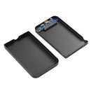 Ultra Thin 2.5in USB3.0 SATA SSD HDD Hard Drive Case Aluminum Box (Black)