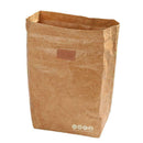 1PCS Yellow Kraft Paper Lunch Bag Reusable Durable J9H9 Insulated Thermal W6J7