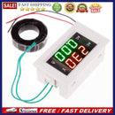 AC Digital Ammeter Voltmeter LCD Amp Volt Meter 100A 60-500V White
