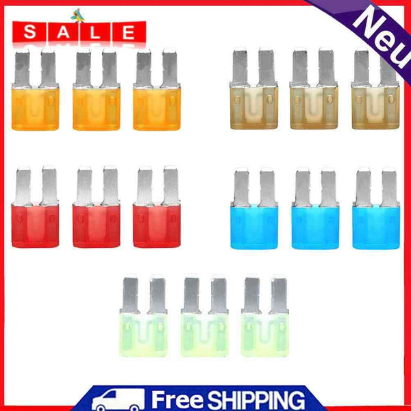 15pcs Micro2 Fuses 5A 7.5A 10A 15A 20A Car Automotive Blade Fuse Assortment Kit