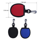 Portable Golf Ball Wiping Bag Neoprene Durable Golf Protector Cover (Red)