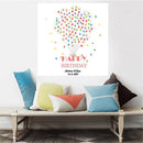 GLOBEAGLE DIY Guests Sign - in Canvas Fingerprint Painting for Wedding-D