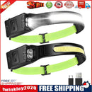 COB LED Headlamp Sensor Headlight with Built-in Battery Rechargeable (2pcs)