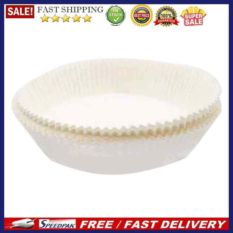 50pcs Air Fryer Liner Mat Wood Pulp Steamer Paper Oven Baking Mats (White)