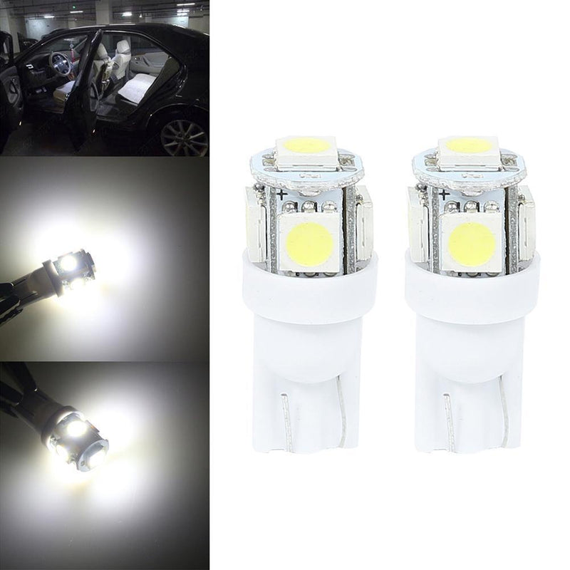 20Pcs T10 W5W 5SMD LED Bulb 5050 Car Auto Width Indicator Light (White)