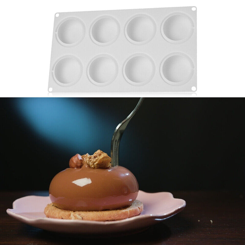 8 Cavity Silicone Cake Mold DIY Chocolate Mould Mousse Dessert Decorating T
