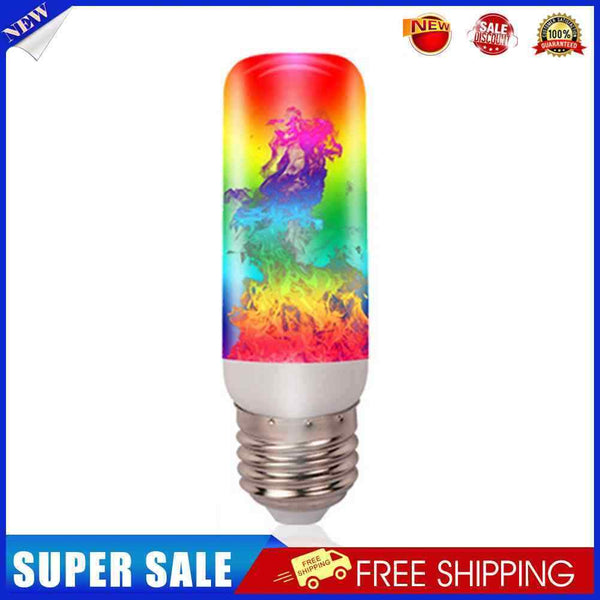 LED Flame Bulb Light Simulation Flicker Flame Atmosphere Lamp (Multicolor)
