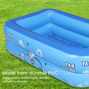 Children Square Swimming Pool Kids Bathing Tub Inflatable Outdoor Water Play