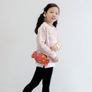 Cute Candy Crossbody Bag Girls Kids PU Shoulder Small Money Pouch (Orange)