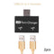 2pcs USB2.0 Male to Female Charger Dual 2 Port USB Splitter Hub Adapter