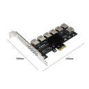 EUX1070 PCI-E 1x 1 to 7 Riser for BTC Mining PCI Express USB3.0 Multiplier