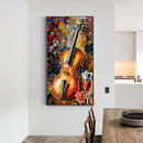 Abstract Guitar Oil Paint By Numbers Kit DIY Acrylic Painting on Canvas Drawing