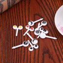 10Pcs Eye Mini Fruit Fork Cartoon Children Fruit Dinner Desert Sticks Fork Newly