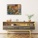 5D DIY Diamond Painting Mountain Cottage Full Drill Embroidery Cross Stitch K