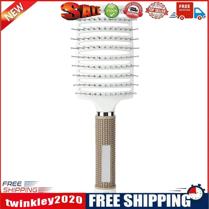 Hair Scalp Massage Comb Curly Detangle Hair Brush Hairdressing Tool (White)