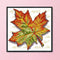 Cross Stitch Kit 14CT Stamp DIY Leaves Ecological Cotton Needlework (J194)