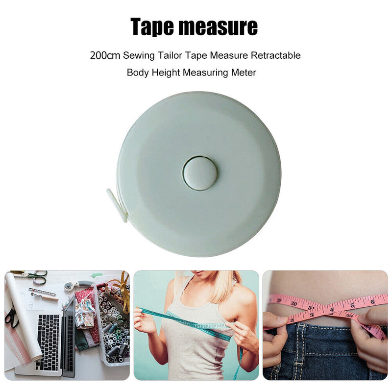 2m Retractable Measure Tape Kid Height Size Gauge Measurement Ruler (Green)
