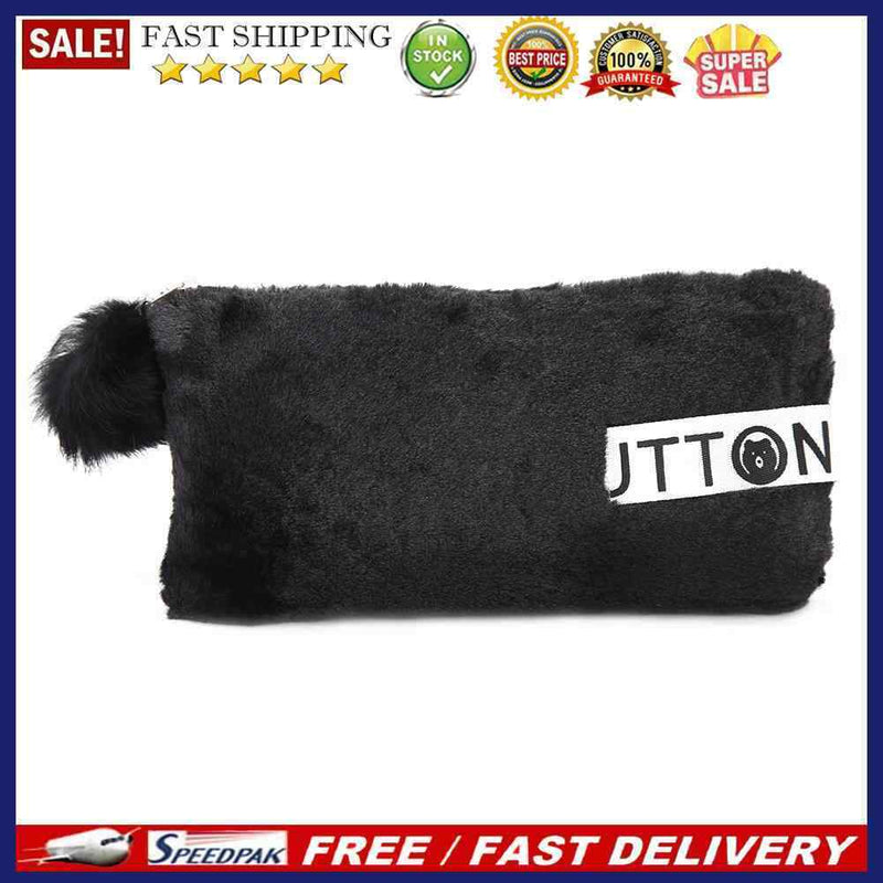 Creative Soft Plush Pencil Case Hand Bag Office Stationery Pouch Student Supply