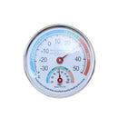 TH101E Household Aluminum Alloy Frame Round Thermometer Hygrometer