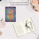 DIY Cat Special Shaped Diamond Painting 50 Pages A5 Drawing Book Sketchbook